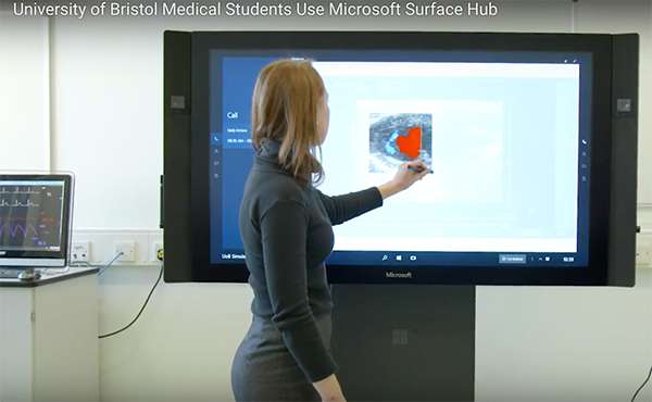 University of Bristol medical students use Microsoft Surface Hub