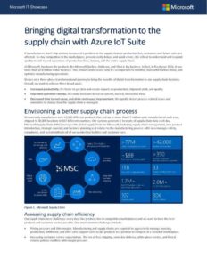 Bringing digital transformation to the supply chain with Azure IoT Suite