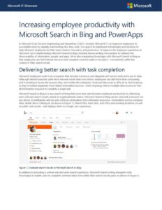 Increasing employee productivity with Microsoft Search in Bing and PowerApps