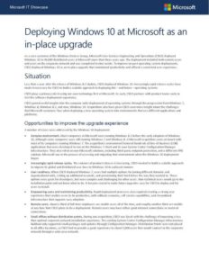 Deploying Windows 10 at Microsoft as an in-place upgrade